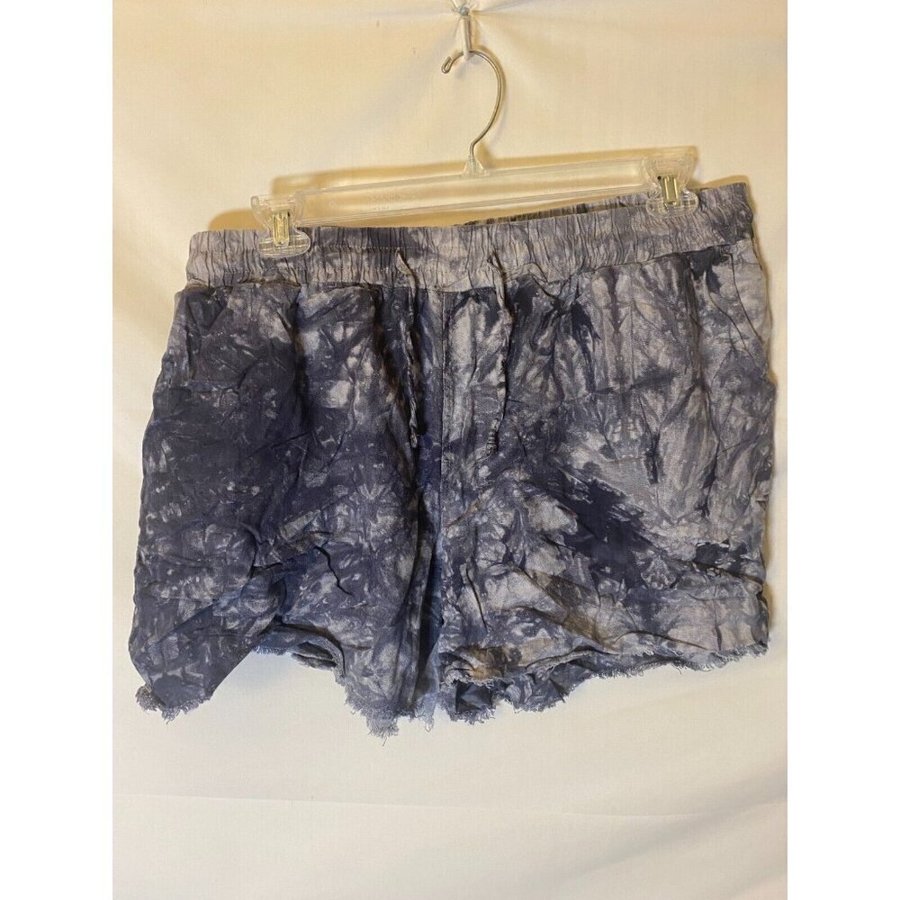 Royalty Women’s Plus Size 2X Gray Tie Dye Elastic Shorts Boho Hippie Indie